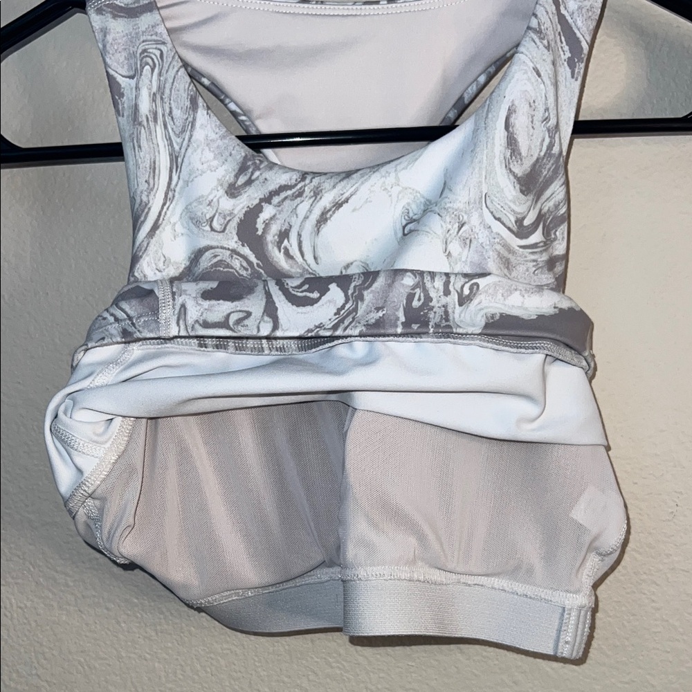 Zella Marble Sports Bra - Gray and White - Picture 3 of 4